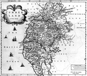 Mappa di Cumberland, c.1695